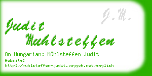 judit muhlsteffen business card